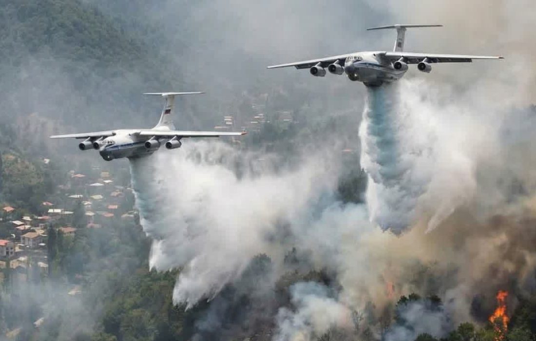 اعزام دو هواپیمای ایلوشین ۴۰ تنی برای اطفای حریق «الیت» چالوس/رایزنی با ترکیه برای اعزام دو هواپیما